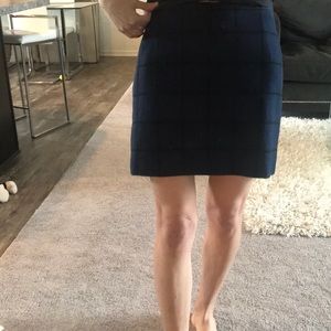 Madewell wool checkered mini skirt